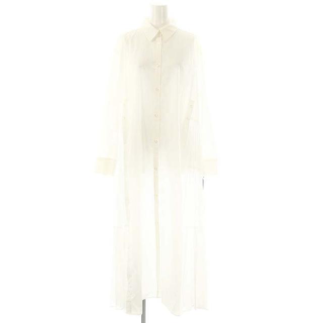 【中古】グレースクラス GRACE Class 23AW サイドティアードシャツワンピース ロング 長袖 36 ホワイト レディース