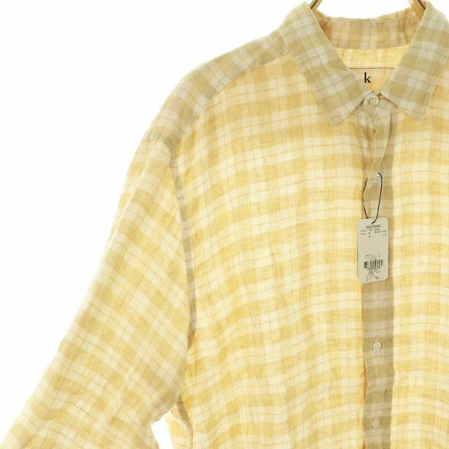 新品◇未使用ベージュ 麻 長袖 トップス マダムトモコ 長袖シャツ  