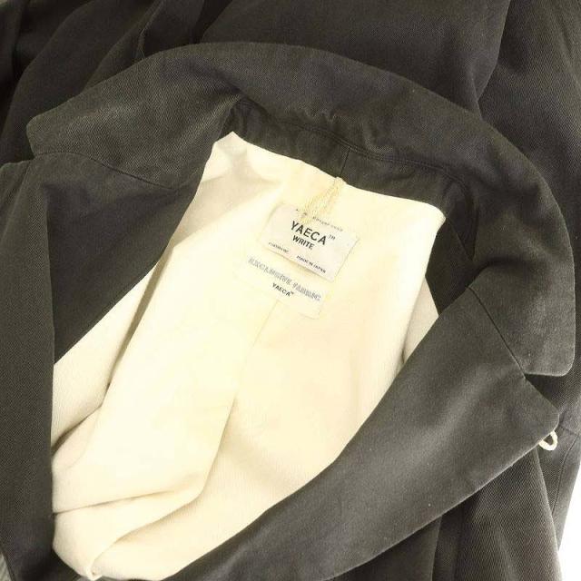 【中古】ヤエカ YAECA ステンカラーロングコート リネン混 S ダークグレー /MI ■OS レディース 中古】ヤエカ YAECA ステンカラーロングコート リネン混 S