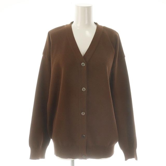 【中古】ウィムガゼット Whim Gazette 25SS ソウバリカーディガン ニット Vネック F ブラウン /ES ■OS レディース