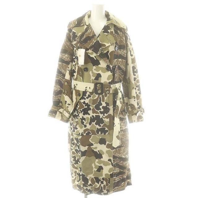 【中古】ゴールデングース G26D030.A2 CAMOUFLAGE COAT カモフラージュコート M カーキ 茶 アイボリー 黒 レディース