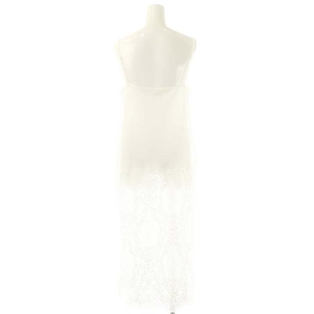 【中古】ダイアグラム グレースコンチネンタル 25SS シアーレースニットワンピース 36 グレー 白 レディース