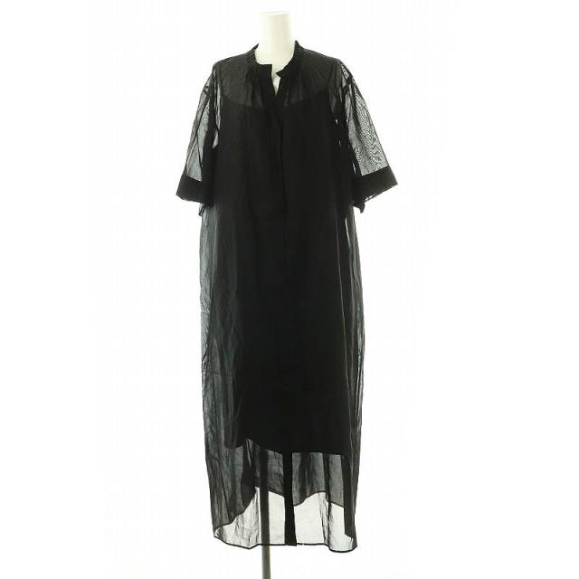 【中古】未使用品 アイシービー iCB 24AW 【洗える】 ハイツイストコットンボイル ワンピース ロング 46 ブラック