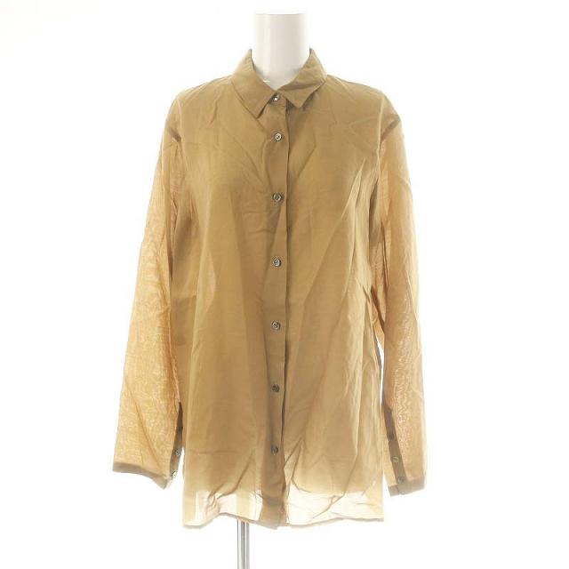 【中古】コンテ conte 24AW キュプラシルク シャツ ベージュ /MI ■OS レディース
