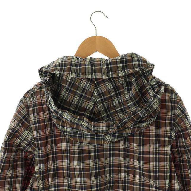 【中古】フォーティーファイブアールピーエム umii908 チェック柄ナイロンコート ダブル 2 青 緑 茶 ユニセックス 中古】フォーティーファイブアールピーエム umii908 チェック柄