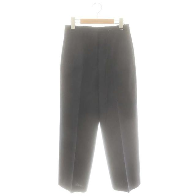【中古】ジルサンダー JIL SANDER ウール ベルトデザイン クロップドパンツ ストレート 32 紺 /MI ■OS レディース