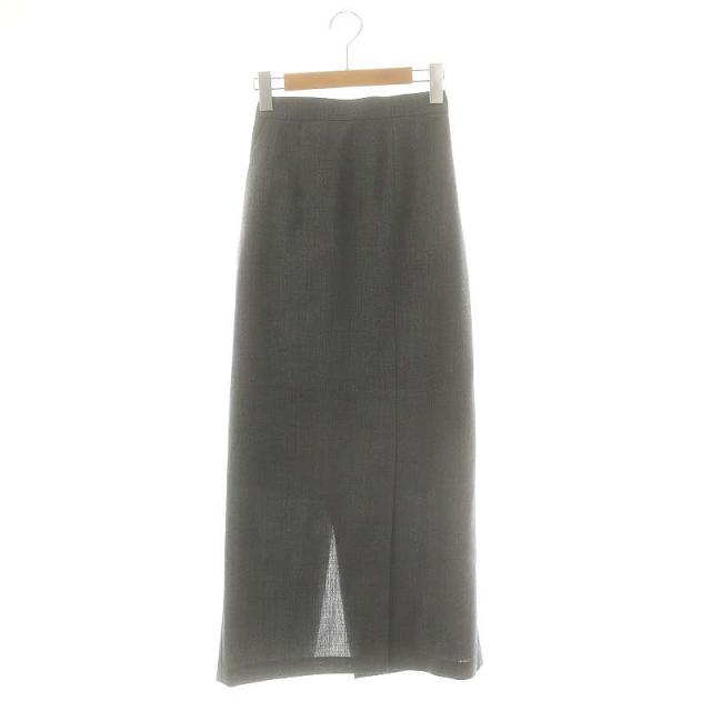【中古】エンフォルド ENFOLD 24SS MINIMAL STRAIGHT SKIRT タイトスカート ロング 36 チャコールグレー レディース