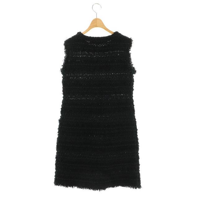 【中古】ルネ Rene 23AW ツイード ワンピース ウール混 36 黒 /MI ■OS レディース 中古】ルネ Rene 23AW ツイード ワンピース ウール混 36 黒 /MI □OS