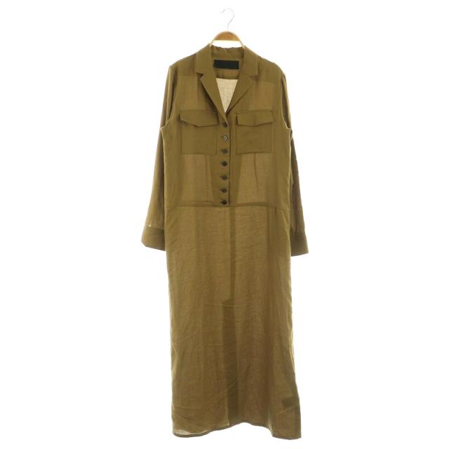 【中古】オーディナリージョイ ORDINARY JOY 23AW Tailered Long OP ワンピース ロング LAppartement取扱 40 ブラウン