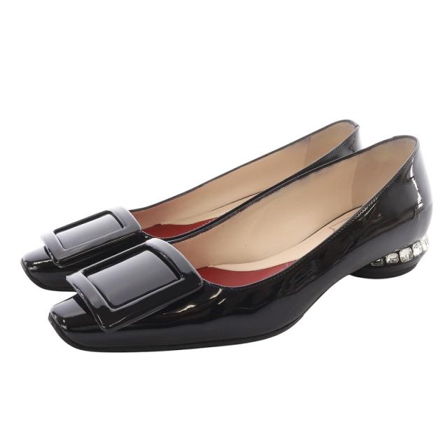 中古】ロジェヴィヴィエ ROGER VIVIER ジュエル ヒール パテント