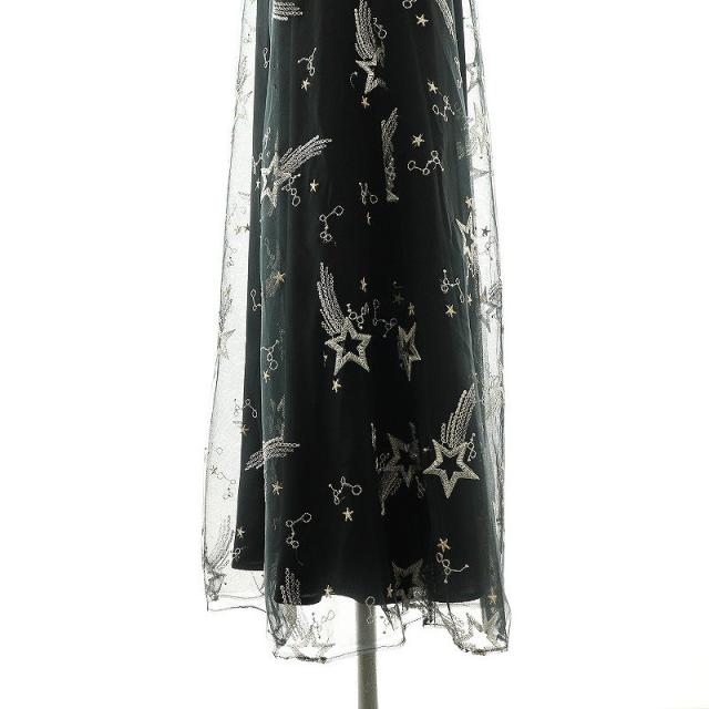 中古】グレースクラス チュール刺繍ビジュードレス ワンピース ロング