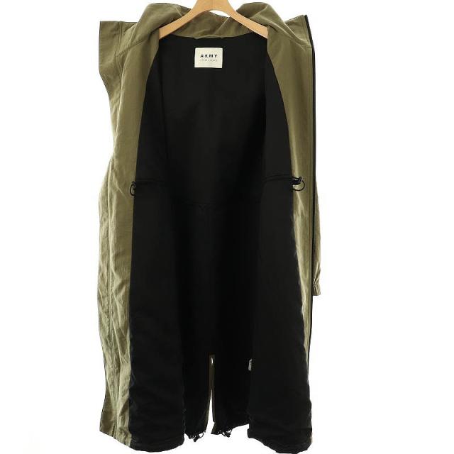 【中古】アッパーハイツ ARMYライトフィールドコート ロング ジップアップ 1 カーキ /DO ■OS レディース 中古】アッパーハイツ ARMYライトフィールドコート ロング ジップ