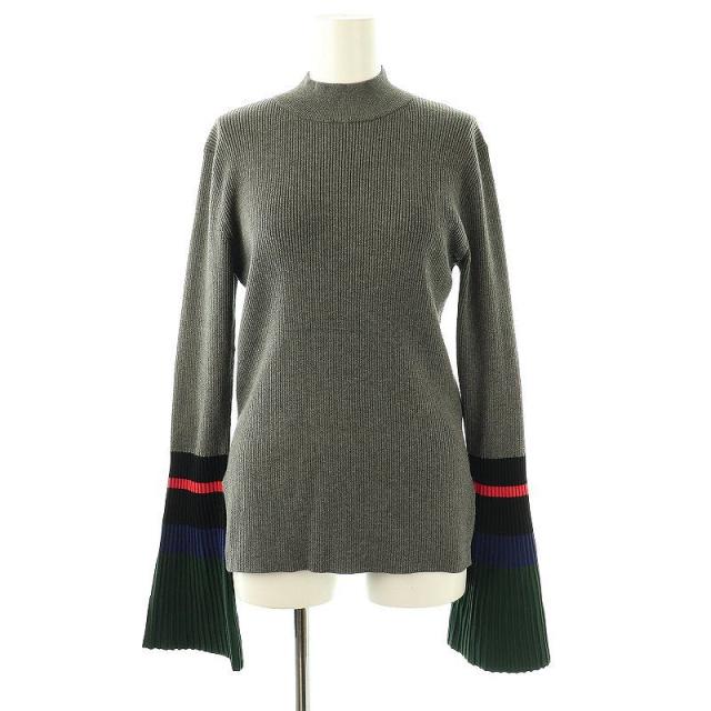 中古】アンスリード UN3D. 24AW POINT BORDER FLARE SLEEVE TOP ニット