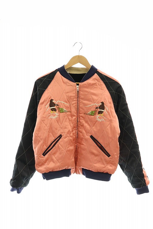 スカジャン【東洋】別珍リバーシブル 美品 テーラー東洋 別珍