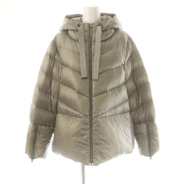 【中古】ヘルノ HERNO ウルトラライトナイロン ダウン コート ジャケット ジップアップ 44 グレー PI001940D /HK ■OS