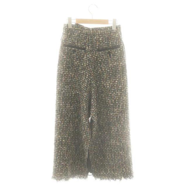 【中古】サカイ sacai ラップデザインツイードロングスカート 0 グリーン ブラック 21-05741 /HK ■OS レディース