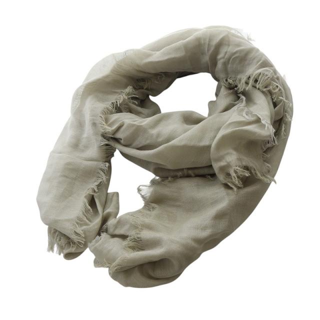 アソースメレ　ライトグレー 大判ストール　リネン/シルク アソースメレ ライトグレー 大判ストール リネン/シルク