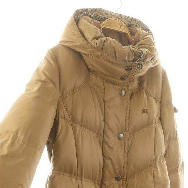 バーバリー ブルーレーベル　4WAY ダウンコート ノバチェック 毛皮 キャメル バーバリー ブルーレーベル 4WAY ダウンコート ノバチェック 毛皮