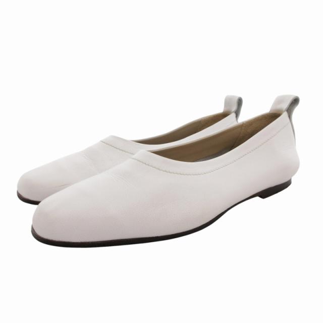 Corso Roma, 9 コルソローマノーヴェ SIRIA500 フラットシューズ シンプル ぺたんこ 大人 レザー イタリア製 インポート 黒 アイボリー 送料無料