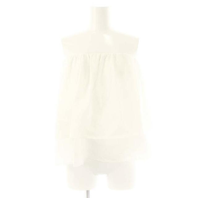 【中古】未使用品 ミラオーウェン Mila Owen 24SS Aラインギャザーティアードベアトップ F ホワイト レディース