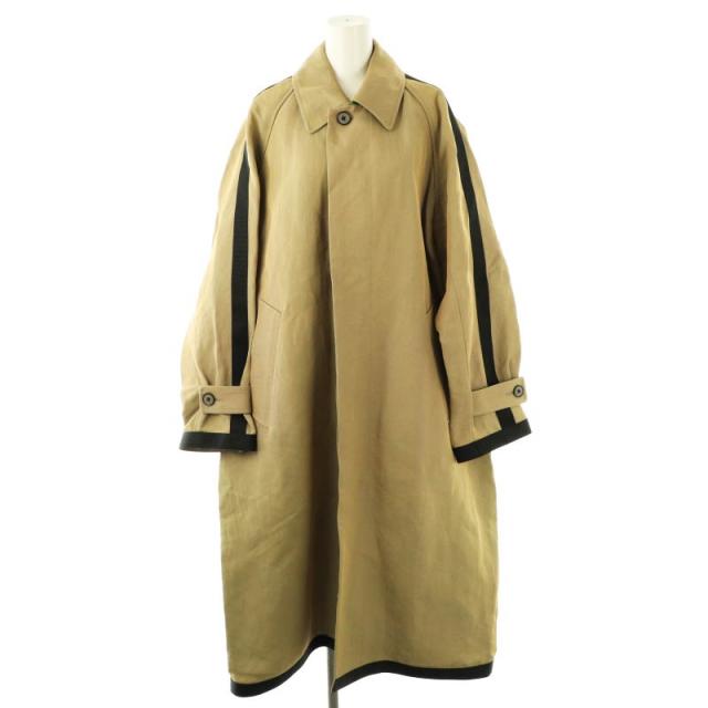 【中古】ユナイテッドトウキョウ ペーパーシャンブレーステンカラーコート 3 ベージュ 黒 /MI ■OS メンズ