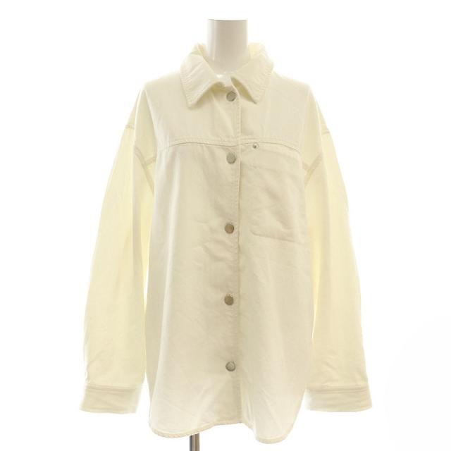【中古】セオリーリュクス 25SS Slate Denim Ivane Shirt デニムシャツ 長袖 38 オフホワイト /DO ■OS
