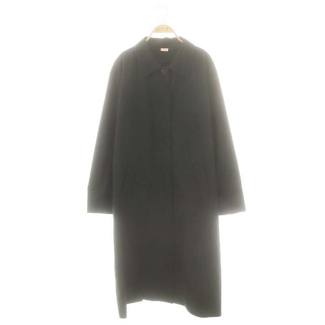 【中古】メゾンエウレカ MAISON EUREKA 061 RAIN COAT レインコート ステンカラー F 黒 /MI ■OS ■SH レディース