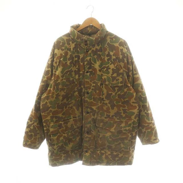 【中古】ウールリッチ WOOLRICH 70s ダックハンターカモ ダウンジャケット アウター 迷彩柄 XL カーキ メンズ