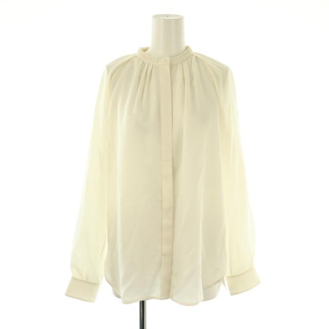 極美品】ドゥロワー ノーカラーギャザーブラウス ジャケット 36 中古  