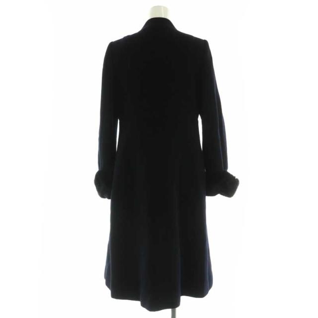 【中古】フォクシー ブティック FOXEY BOUTIQUE 40082 Blue Classico コート アウター ロング カシミヤ 38 濃紺_1