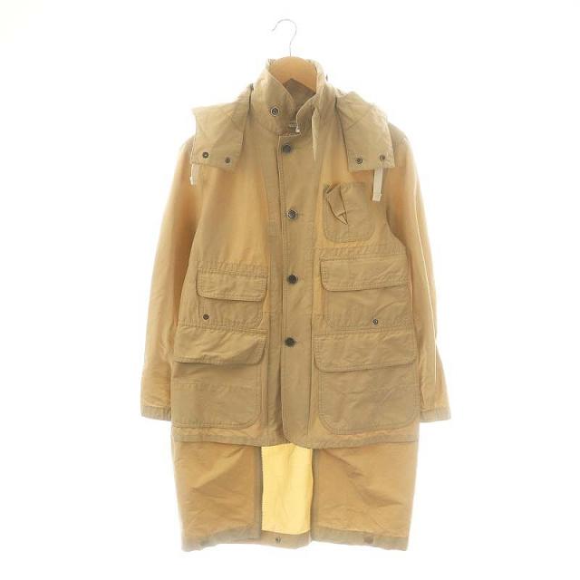 【中古】エンジニアードガーメンツ フーディレイヤ—ドジャケット ナイロン混 XS ベージュ /MI ■OS メンズ