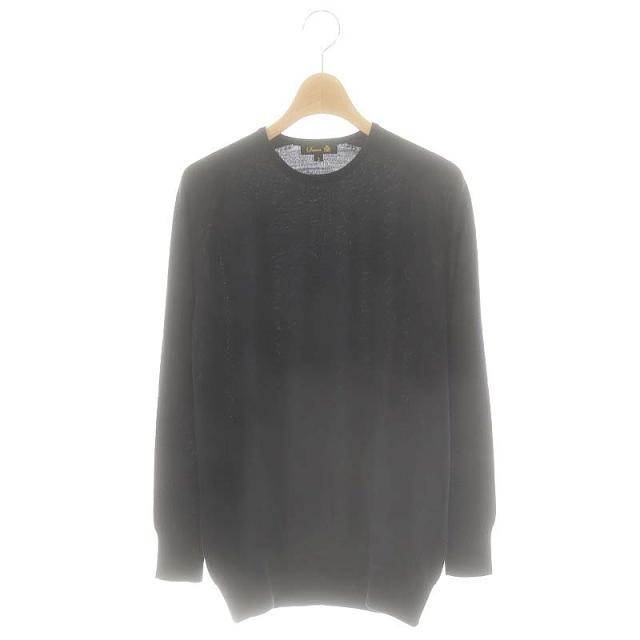 美品 ドゥロワー カシミヤ混 16G 天竺クルーネックニット ハイゲージ 薄手 ドゥロワー ニットセーター 天竺クルーネック 16G カシミヤ混