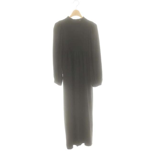 【中古】ヴェルメイユ パー イエナ 23AW アセテートバックサテンジョーゼットワンピース 黒 /MI ■OS レディース