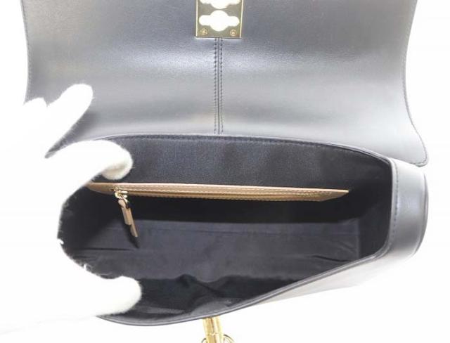 未使用級✨カフネ　スタンスバッグ　ハンド　ショルダー　2way ゴールド金具　黒 中古】CAFUNE(カフネ) スタンスバッグ ハンドバッグ 2WAY/ショルダー