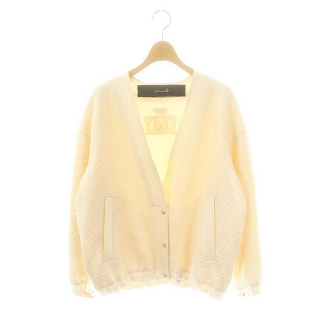 【中古】ドゥロワー Drawer ウールシルクフクレジャカードジャケット ノーカラー アイボリー /MI ■OS レディース