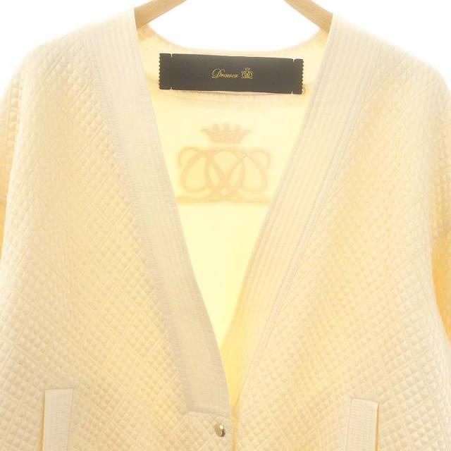 【中古】ドゥロワー Drawer ウールシルクフクレジャカードジャケット ノーカラー アイボリー /MI ■OS レディース 中古】ドゥロワー Drawer ウールシルクフクレジャカードジャケット
