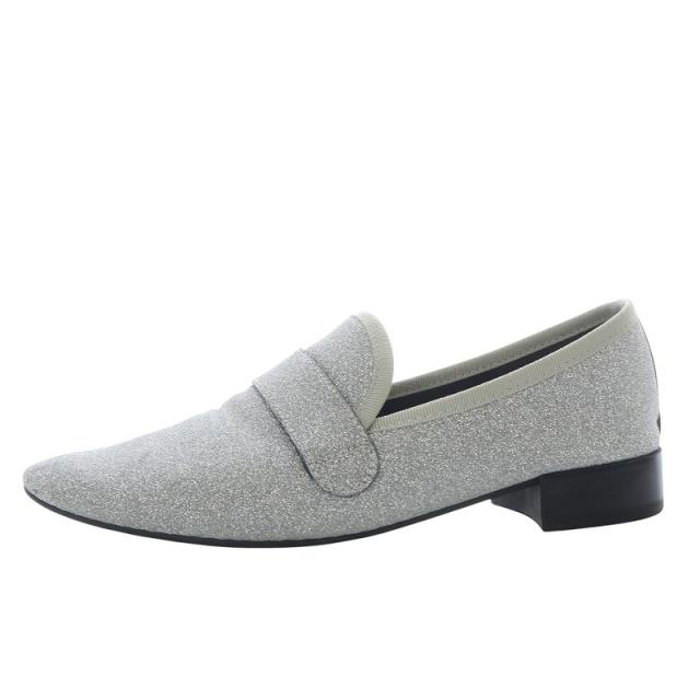 【中古】未使用品 レペット Repetto オペラシューズ パンプス ローヒール グリッター 36 シルバー色 V1792STAR