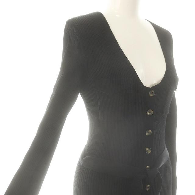 中古】ザラ ZARA ニットワンピース ロング タイト M 黒 ブラック /SS