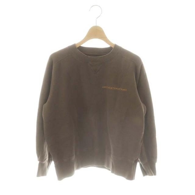 【中古】サカイ sacai 刺繍スウェットプルオーバー トレーナー 0 茶 /MI ■OS ■SH レディース