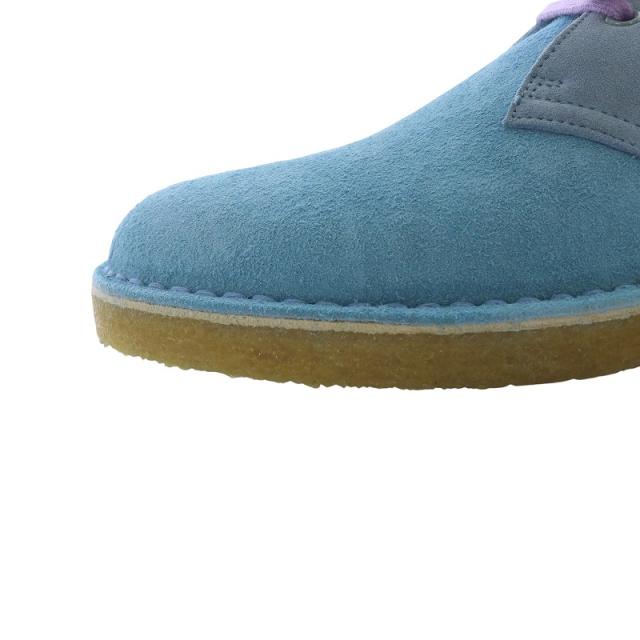 【中古】クラークス スエードチャッカブーツ UK8.5 水色 /SR45 メンズ 中古】クラークス スエードチャッカブーツ UK8.5 水色 /SR45 メンズ