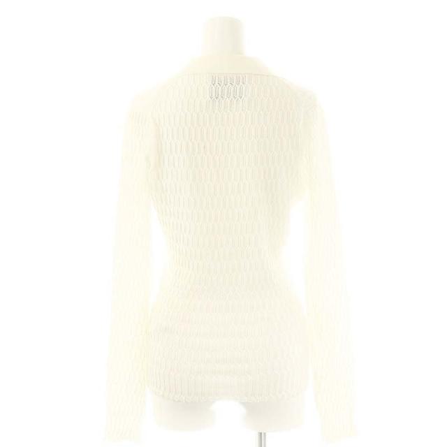 【中古】3.1 フィリップリム 24年 襟付きクロップドニット カットソー 長袖 XS オフホワイト /DO ■OS ■SH 中古】3.1 フィリップリム 24年 襟付きクロップドニット カットソー