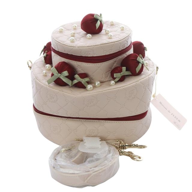 【中古】メゾンドフルール ケーキバッグ ショルダーバッグ ピンク /SR1 ■SH レディース