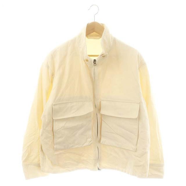 【中古】アフターアワーズ MILITARY BLOUSON ジャケット 薄手 ジップアップ F アイボリー /DO ■OS ■AD