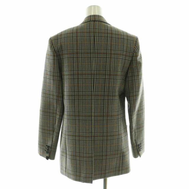 【中古】ルイヴィトン 21SS セットアップ 上下 テーラードジャケット 台形スカート ミニ ラップ調 34 グレー 黒