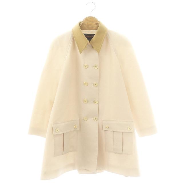 【中古】ルイヴィトン RW201BHZWFIMX90  20SS コントラストカラーコート ステンカラー 34 ベージュ 茶 レディース