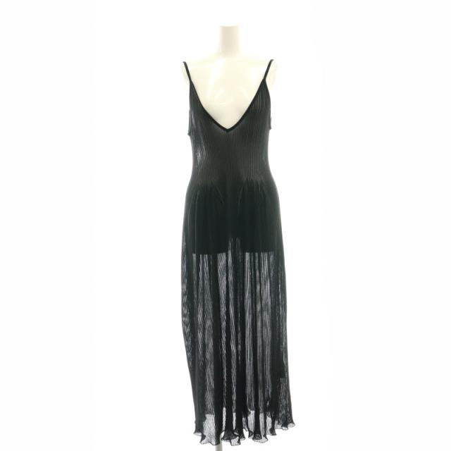 【中古】シーエフシーエル HYPHA LUCENT SLEEVELESS DRESS キャミワンピース 1 黒 /MI ■OS レディース