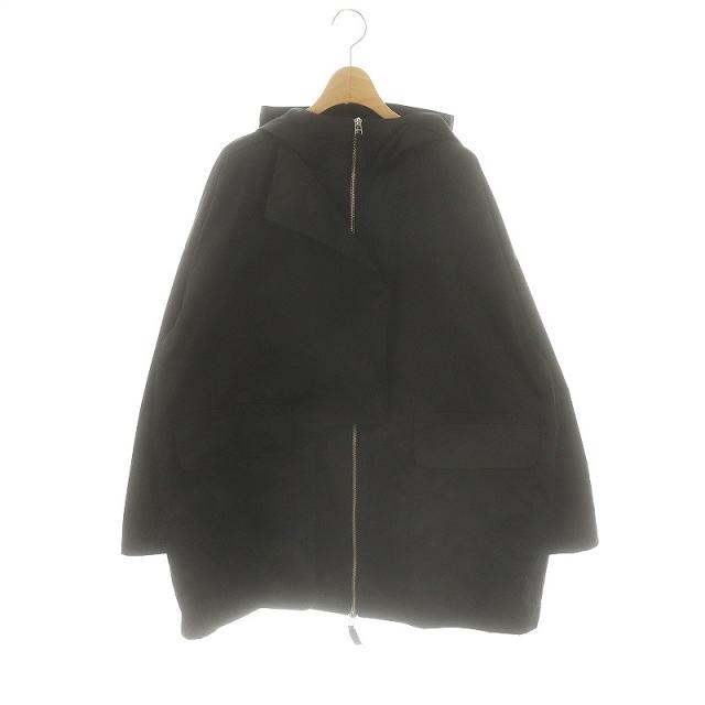 【中古】エンフォルド ENFOLD 25SS DICROS SOLO Twill フーデッドブルゾン ジャケット 38 黒 /MI ■OS レディース