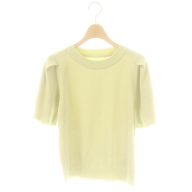 【中古】フォクシー FOXEY 23年 Knit Top Vera ニット カットソー 半袖 40 緑 グリーン /AT ■OS レディース