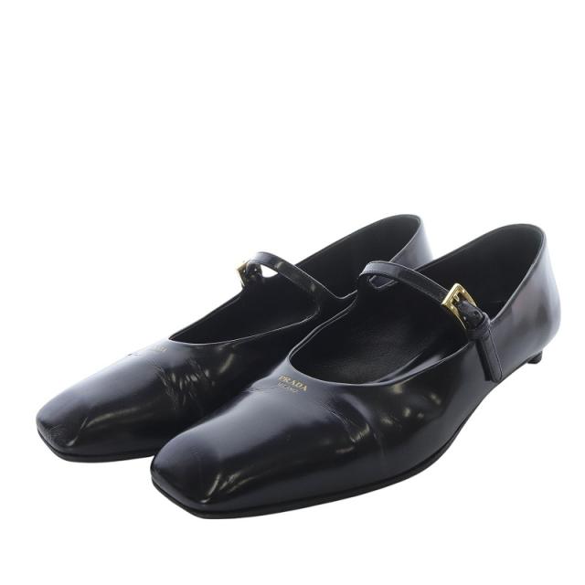 PRADA プラダ バレエシューズ ブラック PRADA プラダリボンバレエ