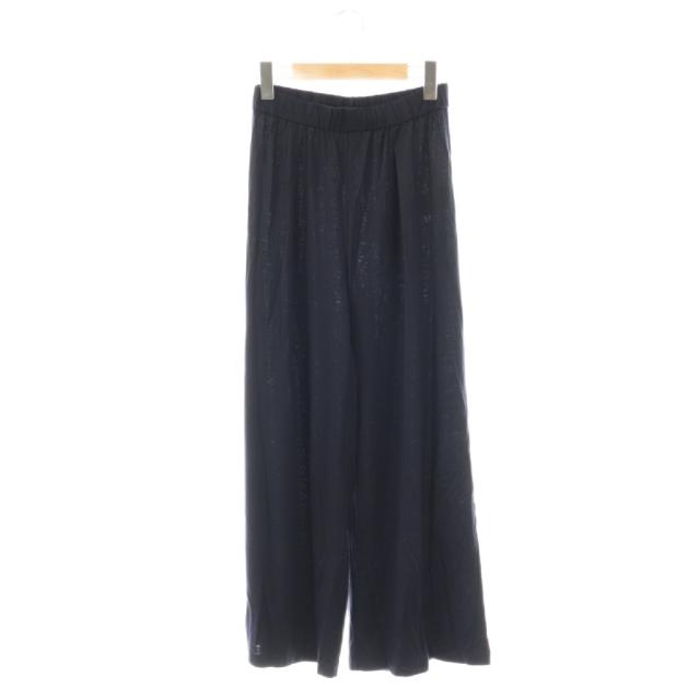 【中古】ミューズ ドゥーズィエム クラス MUSE de Deuxieme Classe Prime wool jersey パンツ ワイド 36 ネイビー /HK